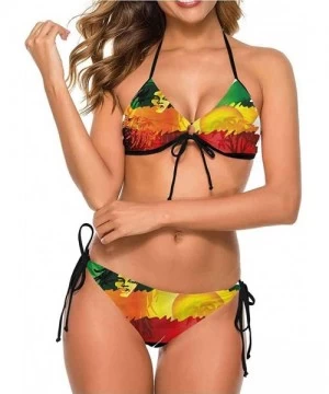 Sets Bikini Set Swimsuits Tie Side Bottom Triangle Rasta Man Sketch Portrait - Multi 05 - CE190EY4YU0