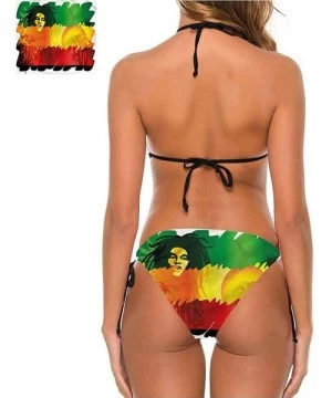 Sets Bikini Set Swimsuits Tie Side Bottom Triangle Rasta Man Sketch Portrait - Multi 05 - CE190EY4YU0