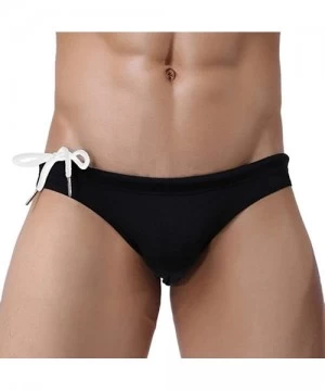 Briefs Men's Casual Swimwear Trunks- Sexy Beach Shorts Boxer Swim Swimsuit Briefs Surf Boardshorts S-XL 2020 - Black - CT193Y...