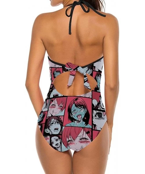 Bottoms Japanese Anime Girls Two Piece Hot Halter Rash Guard Crossback Soft Pads Swimwear for Swimming Various Styles Style1 ...