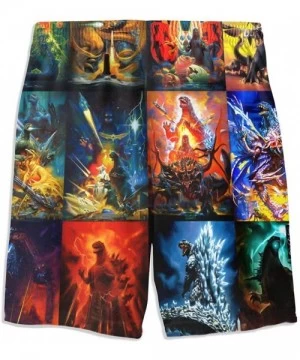 Board Shorts Boys Teens Cool Beach Swim Trunks Quick Dry Surfing Board Shorts Swimsuit Pants - Godzilla Heisei Series Movie P...