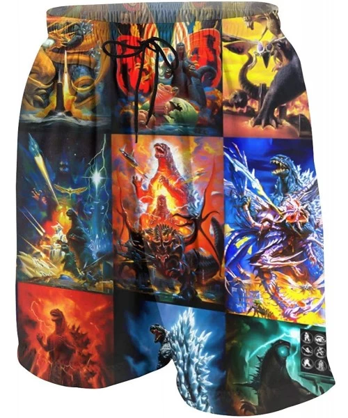 Board Shorts Boys Teens Cool Beach Swim Trunks Quick Dry Surfing Board Shorts Swimsuit Pants - Godzilla Heisei Series Movie P...