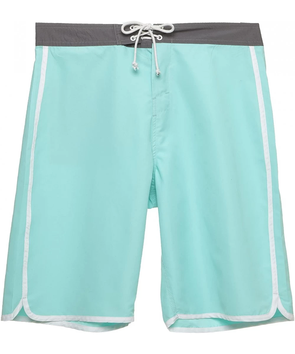 Trunks Men's Swim Trunk Quick Dry Beach Shorts L Mint - CD18GX6U4QD