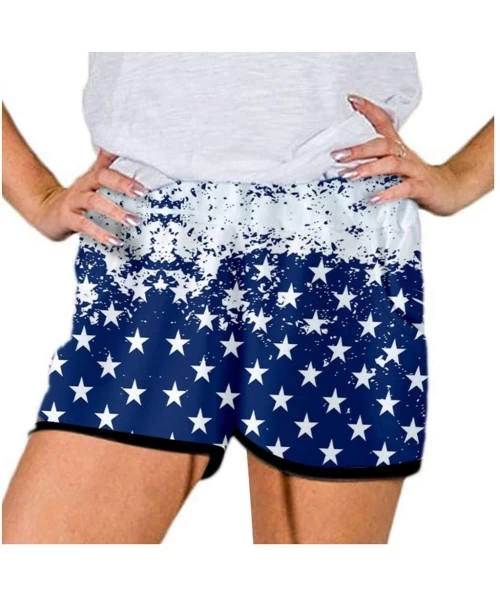 Board Shorts Women's American Flag Printed Shorts with Drawstring July 4th American Flag Patriotic Shorts with Pockets A sky ...