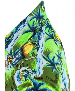 Cover-Ups Men's Funny Front Pocket Short Sleeve Hawaiian Shirt - Green_aa112 - C418ZIKS8Z6