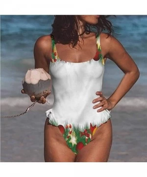 Bottoms One Piece Swimwear Christmas- Traditional Holiday- Trendy- Sexy - Multi 12-one-piece Swimsuit - CA19E6AME35