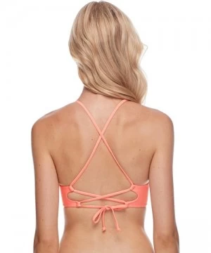 Sets Women's Smoothies Mika Solid Halter Triangle Bikini Top Swimsuit with Cross Tie Back - Smoothies Splendid - CG18HW29H47