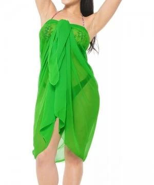 Cover-Ups Women's Plus Size Boho Sarong Swimsuit Cover Ups Beach Wrap Full Long A - Green_g179 - CZ12NU4J8DU