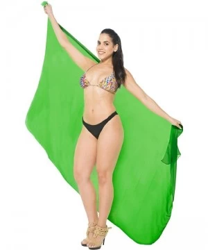 Cover-Ups Women's Plus Size Boho Sarong Swimsuit Cover Ups Beach Wrap Full Long A - Green_g179 - CZ12NU4J8DU