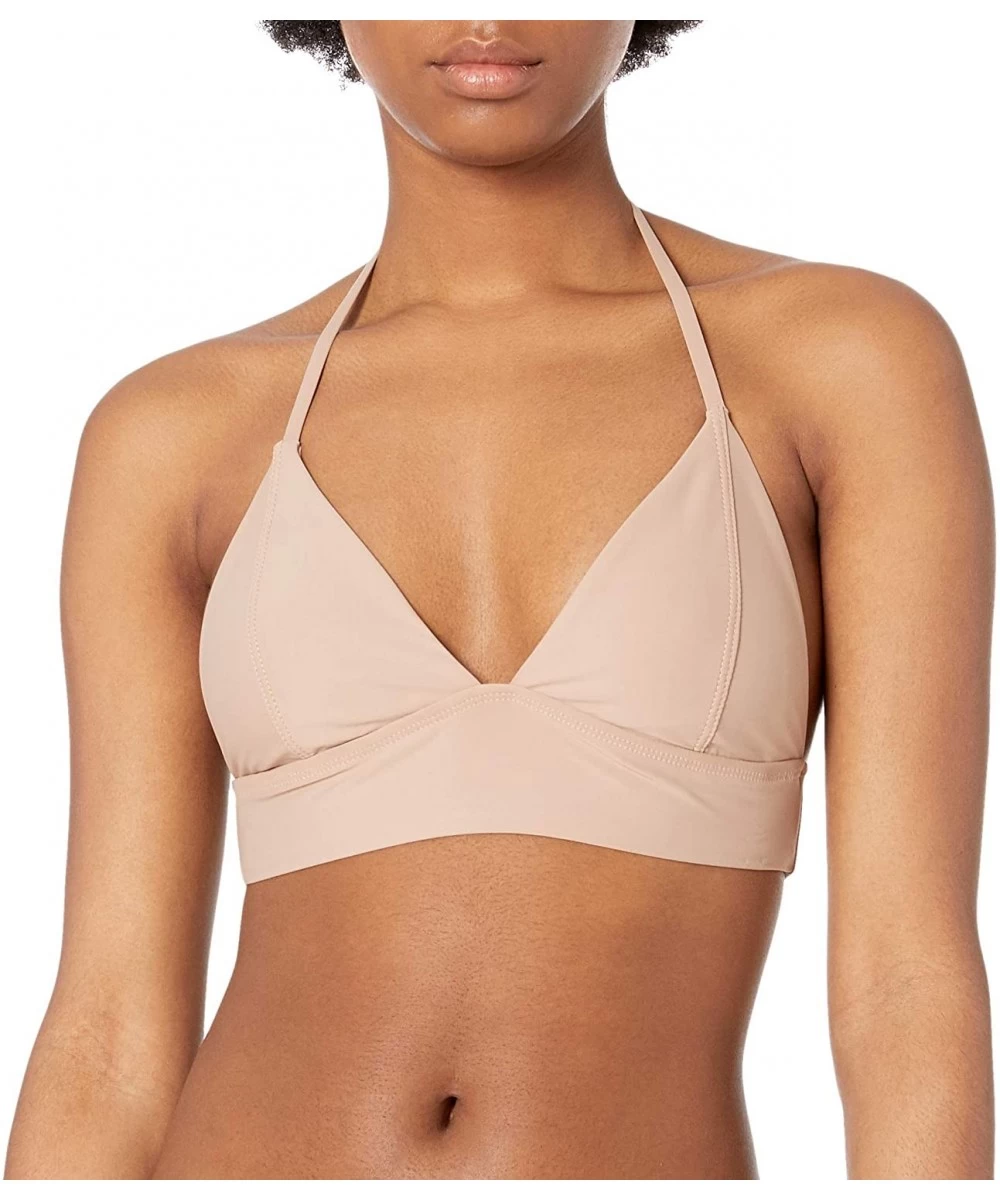 Tops Women's Kai Halter Triangle Swimsuit Bikini Top - Vanilla Tan - CB18YLXOODY