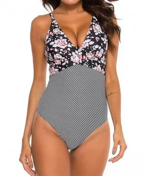 Cover-Ups Swimsuits for Women One Piece Tummy Control One Pieces Swimsuit High Neck Plunge Leaf Ruched Monokini Swimwear X1 r...