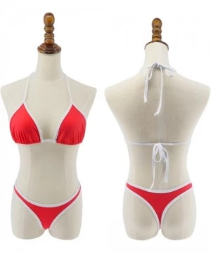 Sets Scrunch Butt String Bikini - Red - C6180DCXKR5