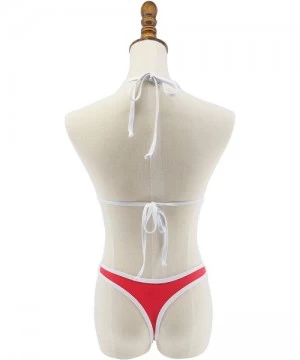 Sets Scrunch Butt String Bikini - Red - C6180DCXKR5