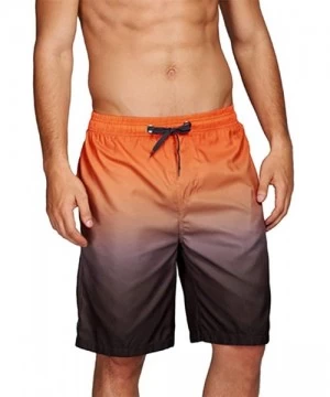 Board Shorts Men's Gradation Color Swim Shorts Trunks Loose Drawstring Swimwear Shorts - Blue - CM1904WN8NH