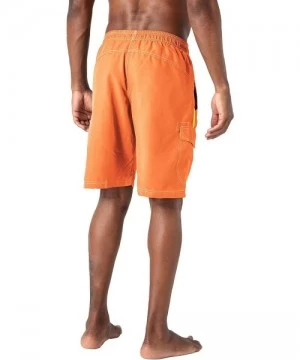 Board Shorts Men's Swim Trunks with Mesh Linner 4 Pockets Quick Dry Beach Shorts Board Shorts Summer Swim Shorts - Orange - C...