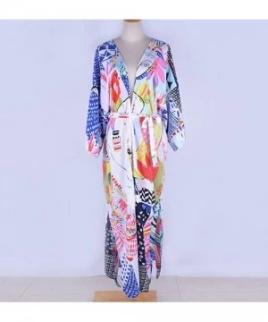 Cover-Ups Women's Sexy Bikini Swimsuit Bathing Suit Cover Ups Swimwear Beach Dress Long Kimono Jacket Cardigan Robe Print 13 ...