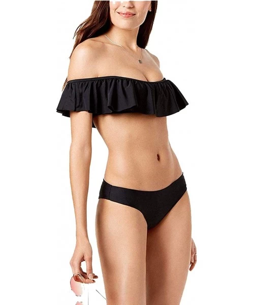 Sets Ruffled Off-The-Shoulder Bikini Top Women's Swimsuit - CM18G7T7G5W