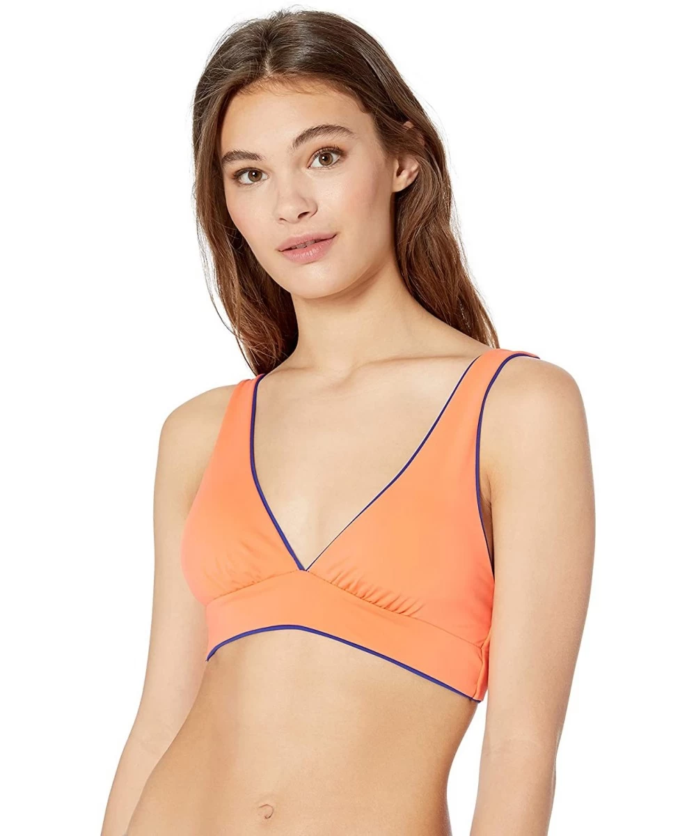 Sets Women's Triangle Hipster Bikini Swimsuit Top - Coral//Sonic Boom - C818K27EGEZ