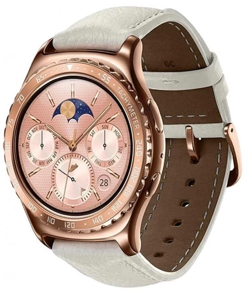 Tankinis Compatible with Samsung Gear S2 Classic Ring Adhesive Cover Anti Scratch Stainless Steel - Rose Gold - CU18W0AKSWH