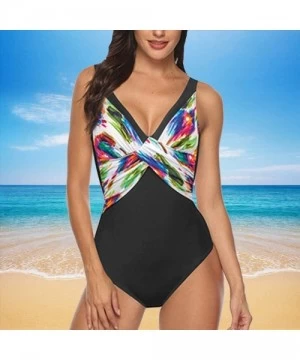 One-Pieces Sexy Printed Bikini One Piece Swimsuit Women Plus Size Print Tankini Swimjupmsuit Beachwear Padded Swimwear Multic...