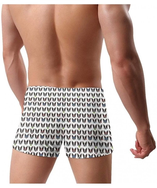 Briefs Men's Low Rise Bikini Briefs Bulge Beach Swim Trunks - Boston Terrier Dog Funny - CD19C5KZDCC