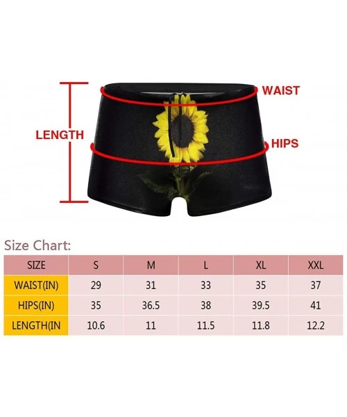 Briefs Beautiful Sunflower Men's Swimwear Sexy Low Waist Boxer Swimsuit Surfboard Boxer Shorts - Black - CA19DYSWSWA