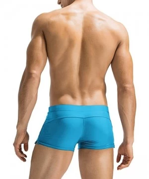 Board Shorts Men's Swim Trunk Swimwear Bathing Suit Board Short with Zipper Pocket - 1 - Sky Blue - CF18RQ6ID82