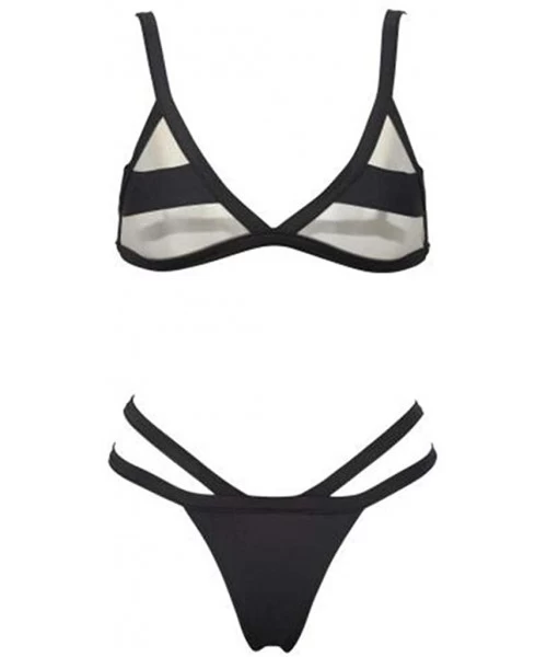 Sets Weginte Women's Micro Bikini Set Swimsuit Push-Up Padded Mesh Cut Out Sexy Two Pieces Beach Bathing Suits Tankini Monoki...