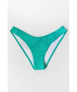 Bottoms Women's High Leg Fit Bikini Bottom - Mint - C1196IHC4XL