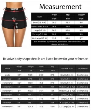 Bottoms Women's Swim Shorts High Waist Swimsuit Boy Shorts Tummy Control Bathing Suit Bikini Bottoms - Black - CU193X75TYX