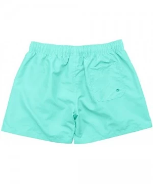 Board Shorts Men's Pure Color Swim Trunks Boy Surf Board Shorts Funny Bathing Suits - Mint Green - CQ196M2X3G9