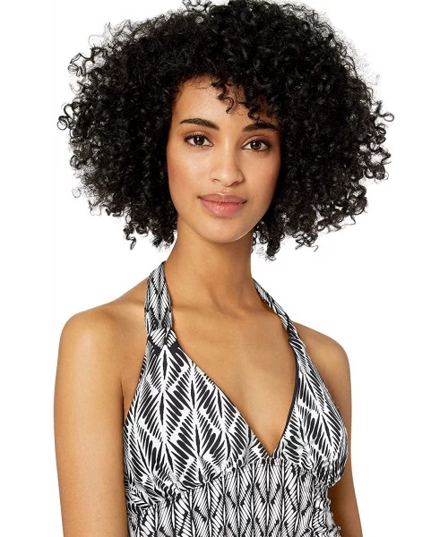 Tankinis Women's Hayden Halterkini Halter Tankini Top Swimsuit - Willow - C018GWR2IOA