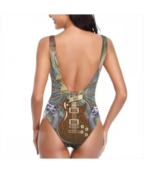 One-Pieces Womens Swimwear One Piece Swimsuit Sexy Biniki Backless Bath Suit Monokini - Color4 - CP199RNZ77Y