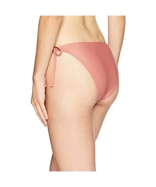 Bottoms Women's Swimwear Lara Lace Side Tie Bikini Bottom - Deep Rose - C8187ITRUSO