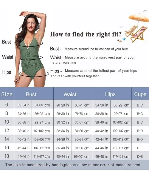 One-Pieces Women's Halter Push up One Piece Swimsuits Backless Monokini Ruched Tummy Control Bathing Suits Plus Size Swimwear...