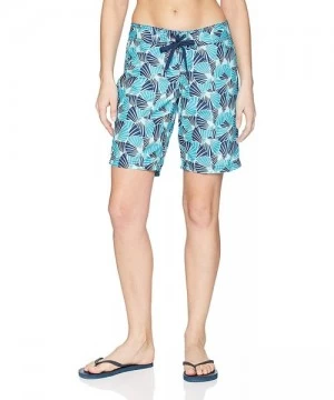 Board Shorts Women's Oceanside UPF 50+ Active Swim Board Short (Reg & Plus Sizes) - Alyssa Aqua - CI1800DL50K