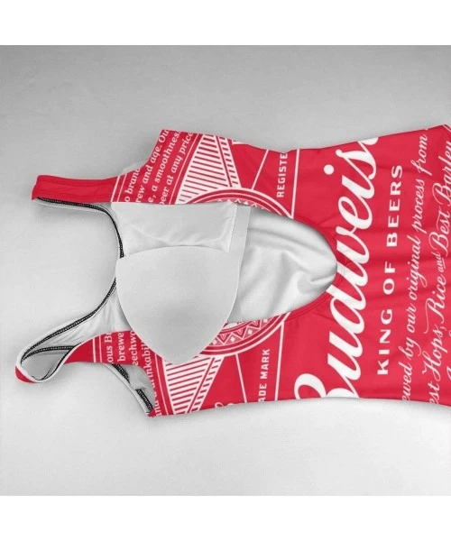 One-Pieces Women's Budweiser Swimsuit High Cut Low Back One Piece Swimwear Bathing Suits - Budwise Beer3 - CO199ULSK58