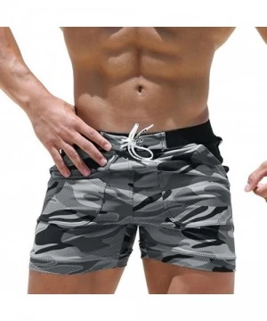 Trunks Mens Camouflage Swim Trunks Pants Swimwear Shorts Slim Wear Beach Shorts - Camouflage - C818GY03M42