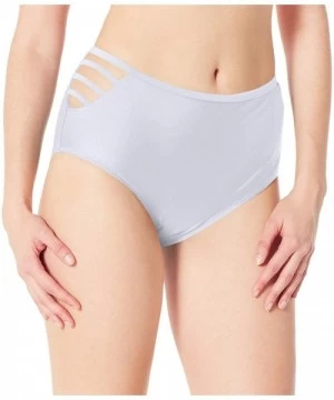 Tankinis Women's Swim Standard Ruched Midrise Bikini Bottom - White(strappy Style) - C418RZUXUIA