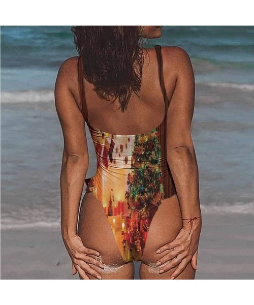 Bottoms One Piece Swimwear Christmas- Traditional Holiday- Trendy- Sexy - Multi 11-one-piece Swimsuit - CS19E6AK497