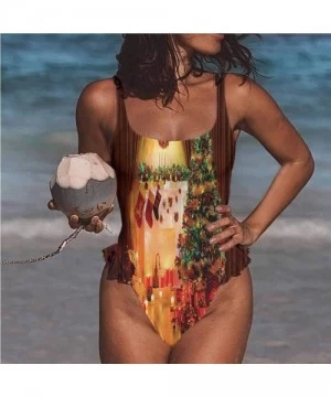 Bottoms One Piece Swimwear Christmas- Traditional Holiday- Trendy- Sexy - Multi 11-one-piece Swimsuit - CS19E6AK497