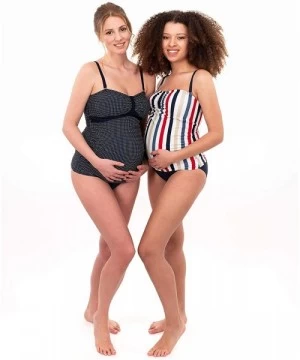 Sets Maternity Tankini - Pregnancy Swimwear - Swimsuit-Set - UV-Protection 50 - German Brand - 7000 - Blue-dots - CN18LAXHCL8