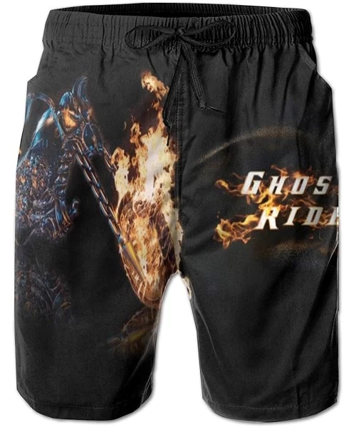 Board Shorts God of War Teen Boys Swim Trunks Summer Quick Dry Beach Shorts- Running Shorts - Ghost Rider7 - CZ19CK0KZ62