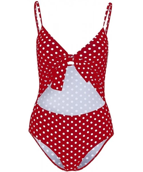 Racing Swimwear for Womens- Summer Beach Summer Set Ladies One PC Holiday Pool Beachwear Tankini Bikini - Red - CI18O2I35L0